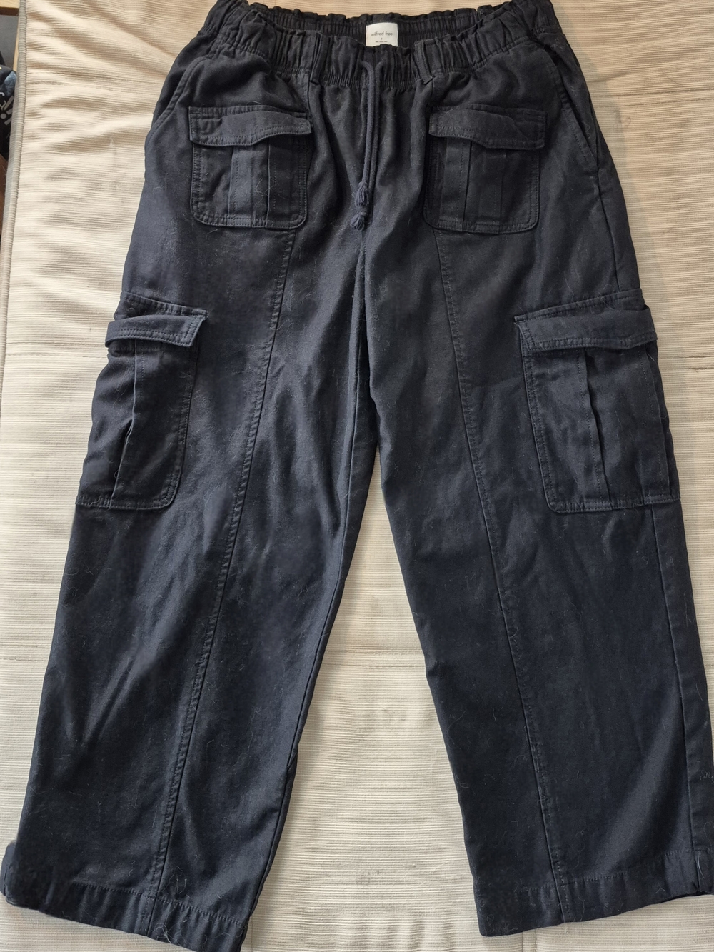 Wilfred Free Women's Wide-Leg Cargo Pants- Black Size M